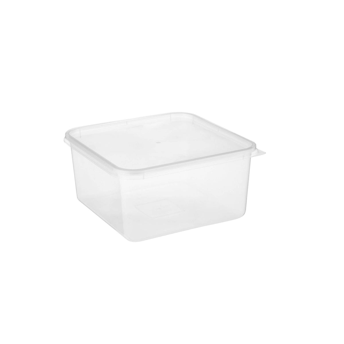 120 Pieces Clear Square Microwavable Container 2000 ML