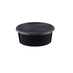 Black Round Microwavable Container 250 Ml Base Only