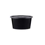 Black Round Microwavable Container 400 Ml Base Only