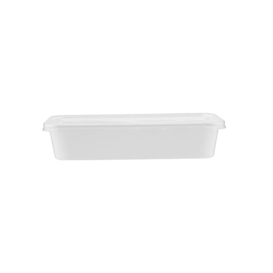 White Rectangle Microwavable Container 500 Pieces - Hotpack Global