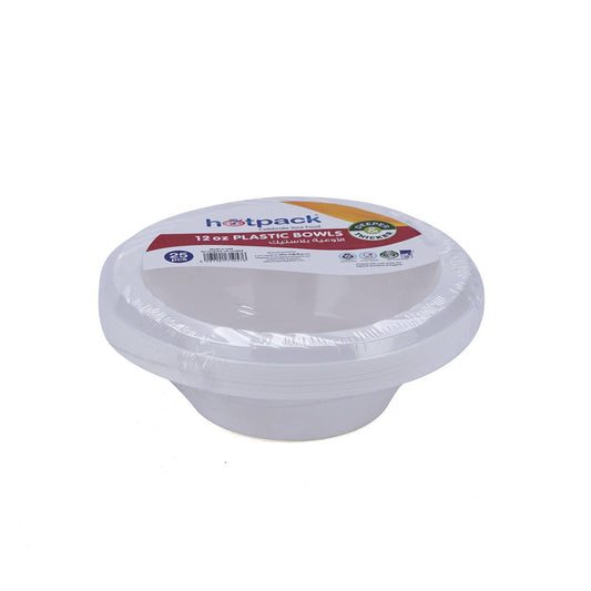 500 Pieces White Plastic Bowls 12 Oz