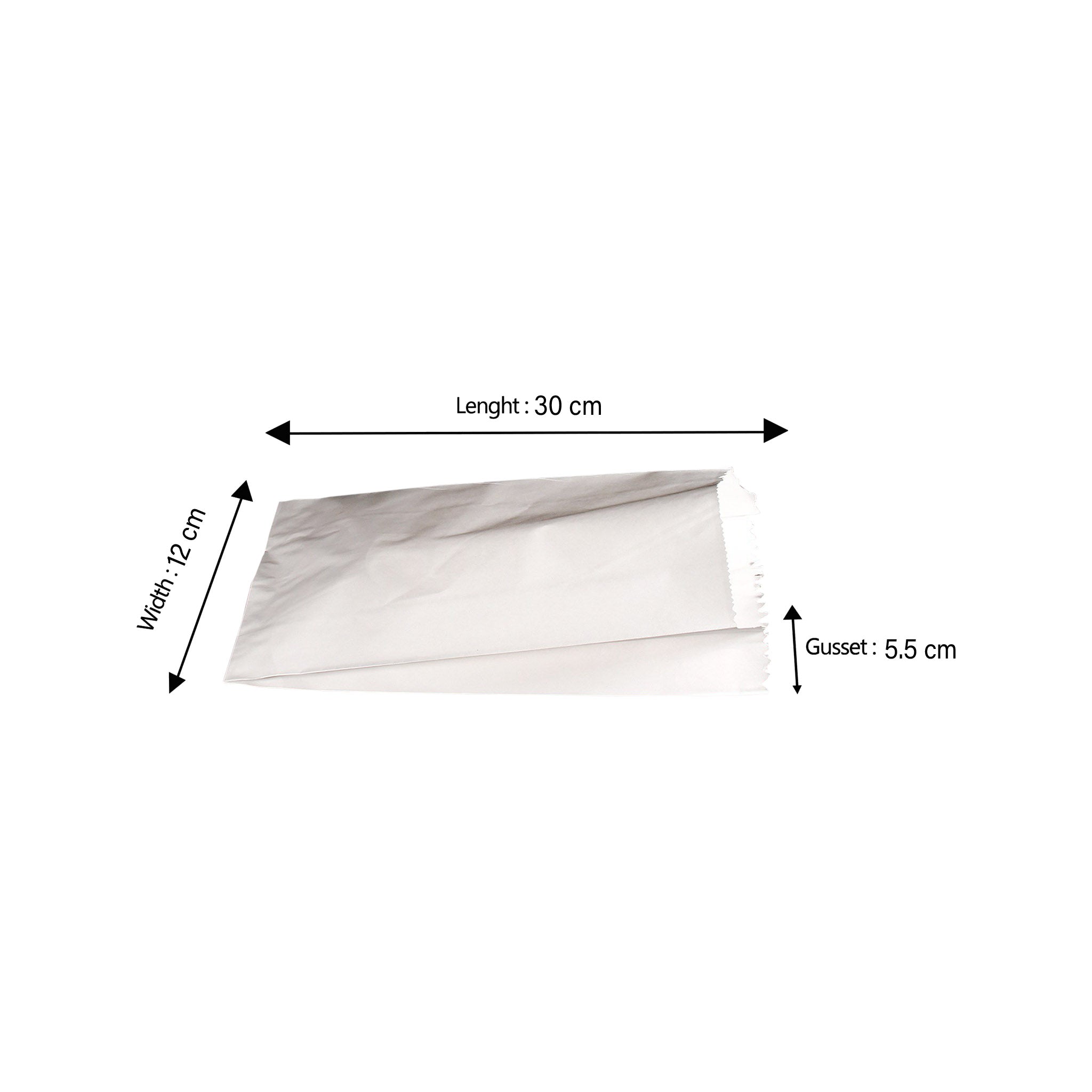Flat Bottom Bags White Paper Bag 4 KG - Hotpack Global