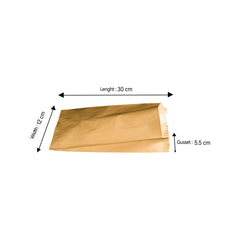 Flat Bottom Bags Brown Paper Bag 4 KG - Hotpack Global