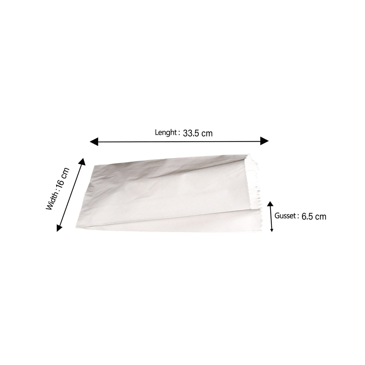 Flat Bottom Bags White Paper Bag 4 KG - Hotpack Global