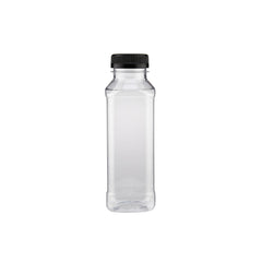 Plastic Square Bottle With Black Cap