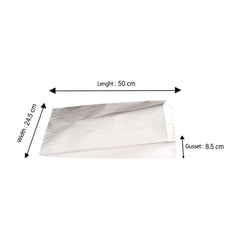 Flat Bottom Bags White Paper Bag 4 KG - Hotpack Global