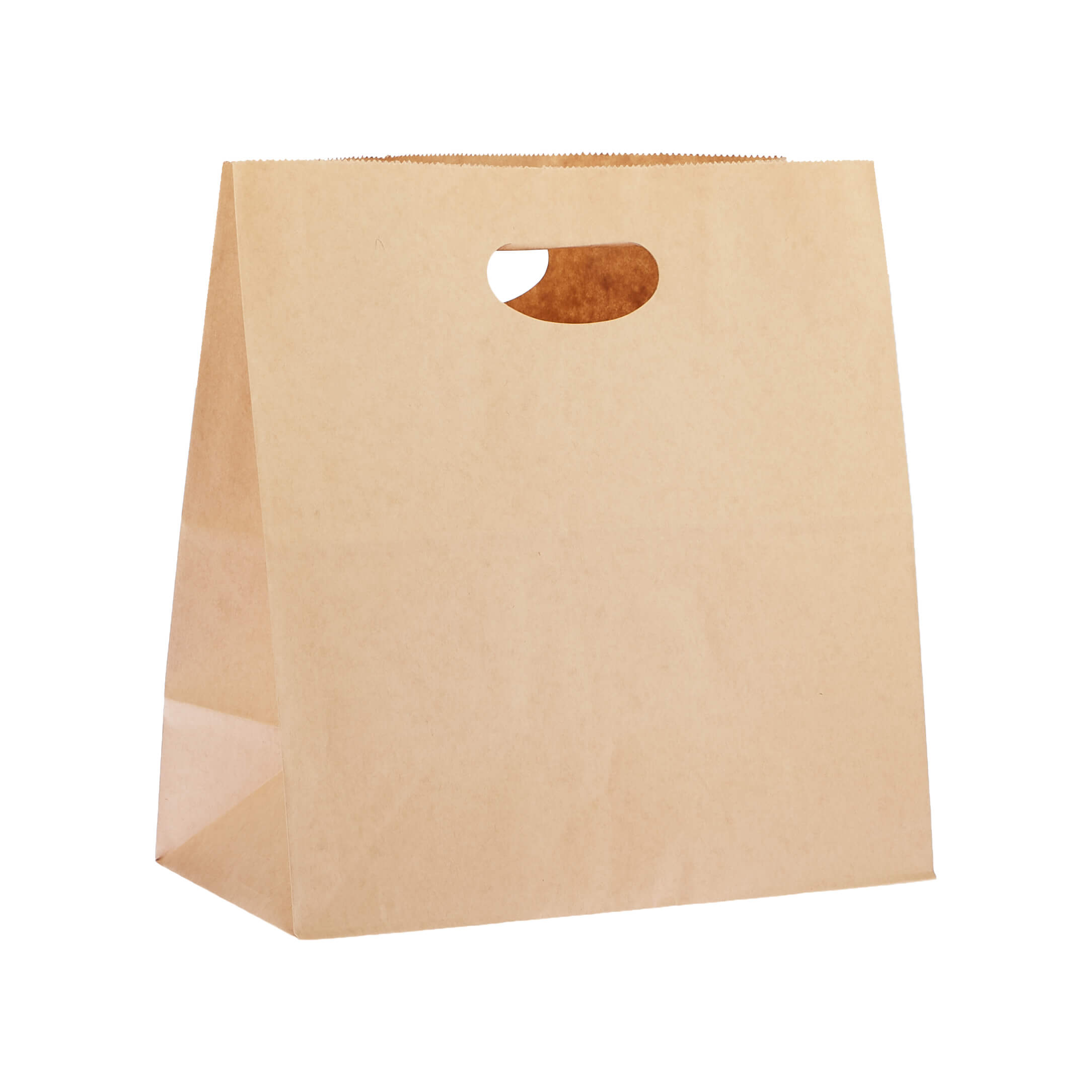 28 x 28 cm 500 Pieces Kraft Paper Bag Die Cut Handle - Hotpack Global