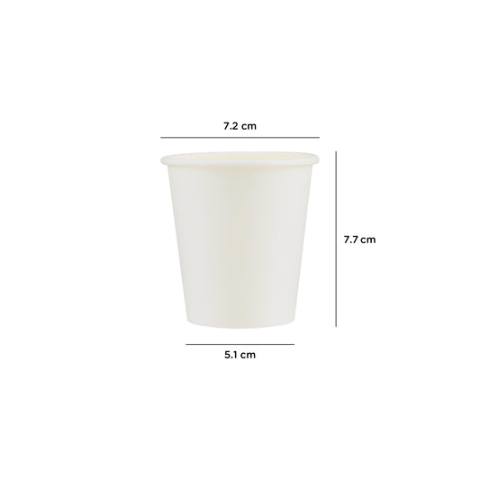 White Single Wall Paper Cups 7 Oz