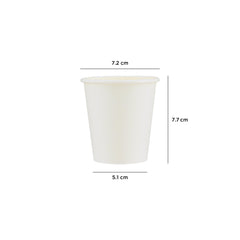 White Single Wall Paper Cups 7 Oz