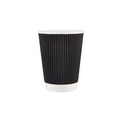 Black Ripple Paper Cups