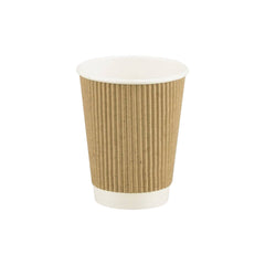 Kraft Ripple Paper Cups 12 Oz