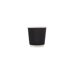 4 Oz Black Ripple Paper Cups - Hotpack Saudi