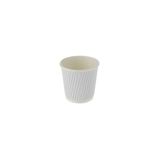 4 Oz White Ripple Paper Cup 25 Pieces