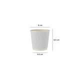 4 Oz White Ripple Paper Cup 25 Pieces