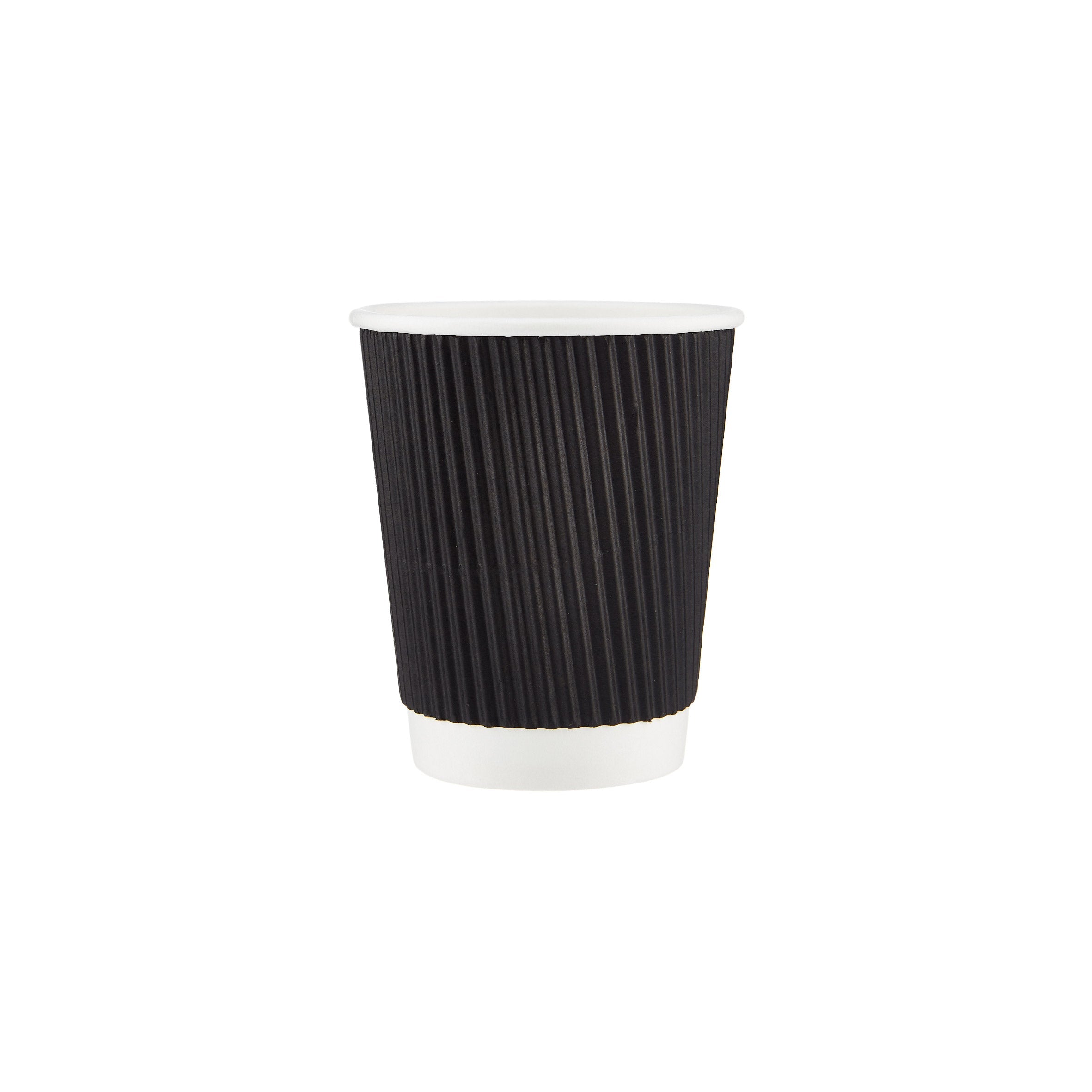 Black Ripple Paper Cups - Hotpack Saudi