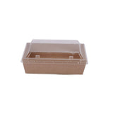 400 Pieces Kraft Salad Container Base Only 13.6x13.6x3.5 Cm
