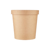 Kraft Paper Soup Cup With Lid 26 Oz