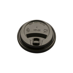 Reclosable Black Lids For Paper Cups 12 Oz & 16 Oz