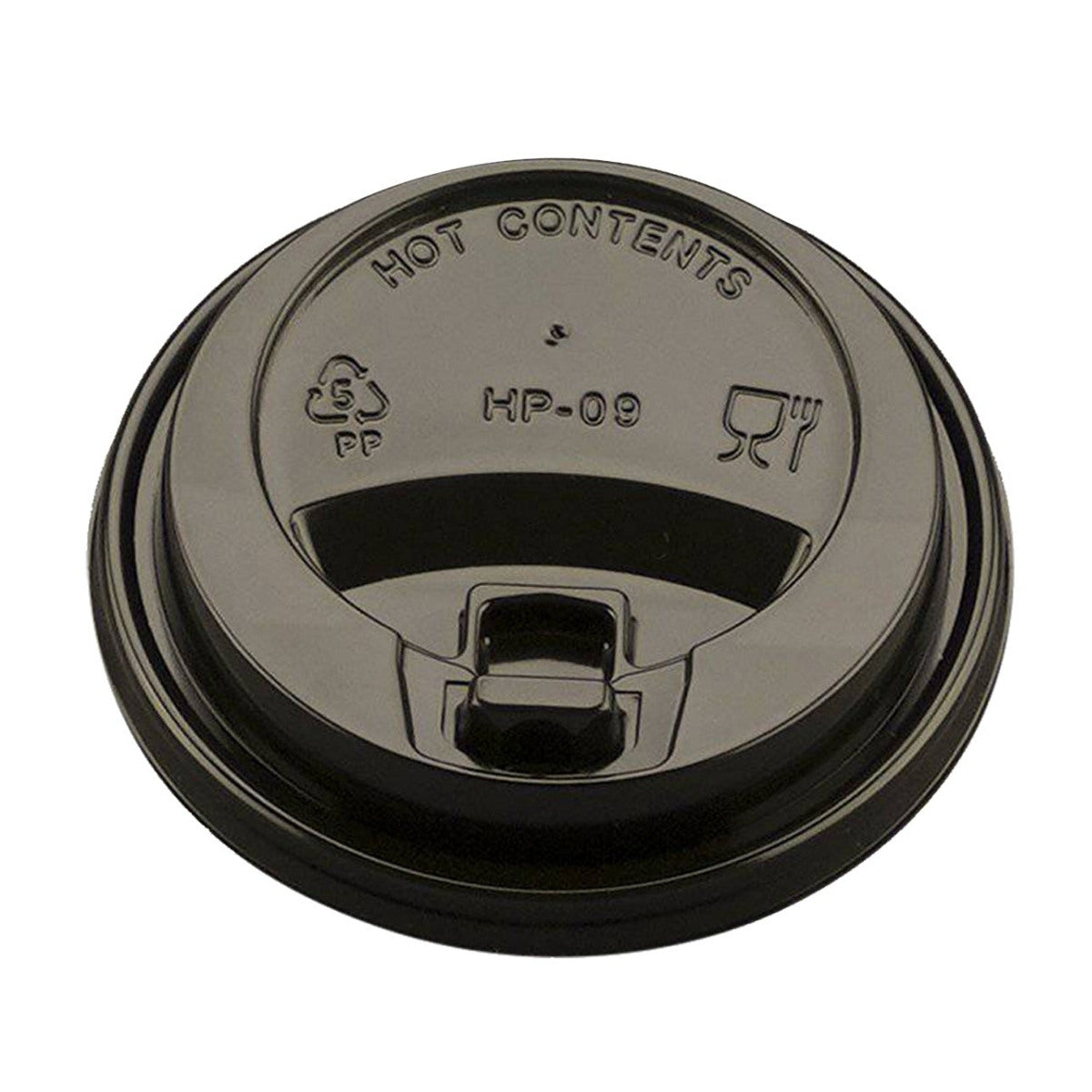 Reclosable Black Lids For Paper Cups 12 Oz & 16 Oz