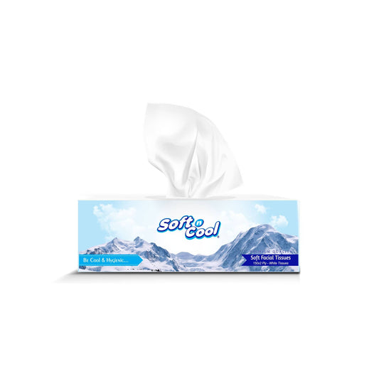 5+1  Boxes Soft n Cool Facial Tissue 150 Sheets x 2 Ply