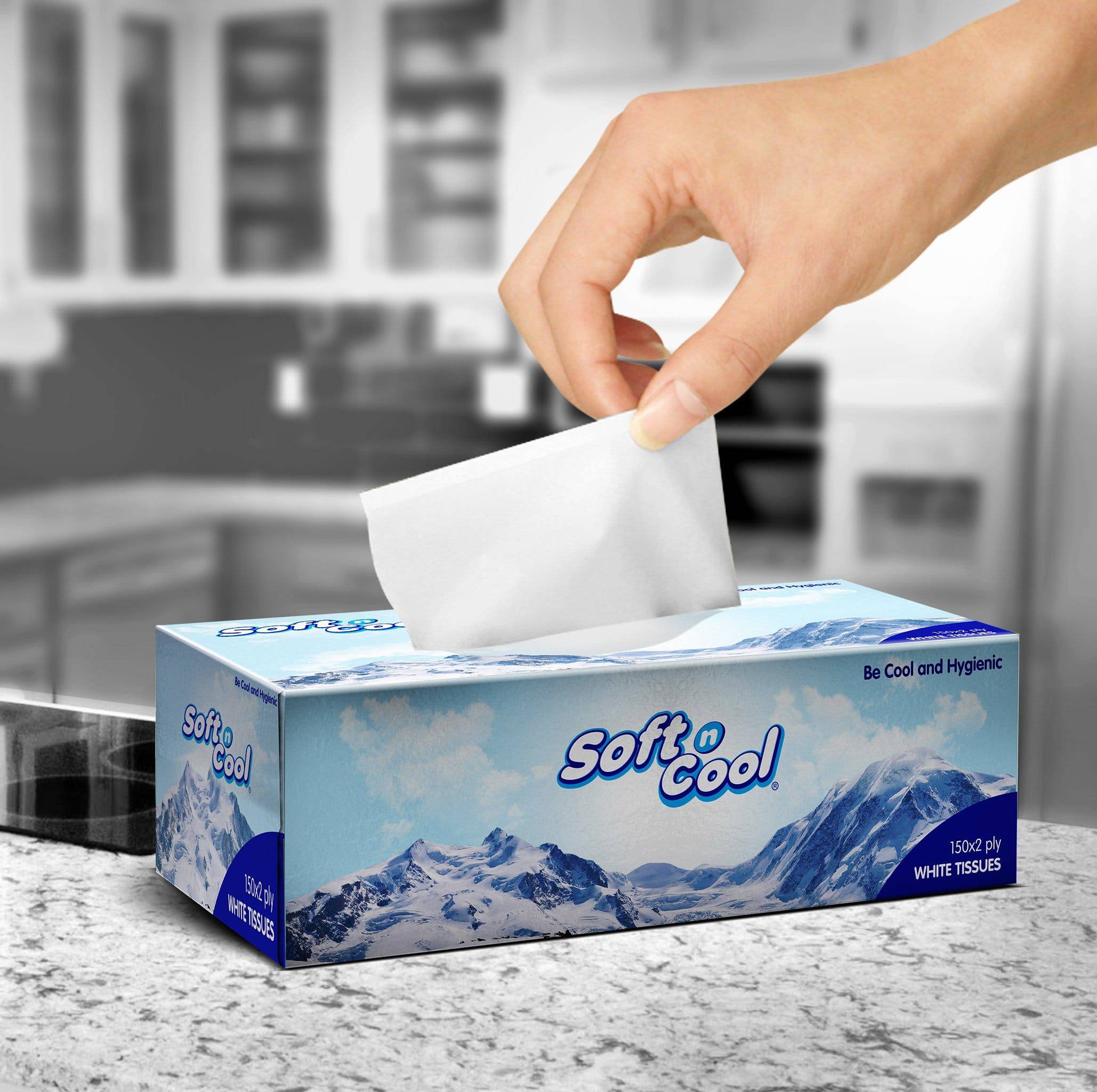 Soft N Cool Facial Tissue 150 Sheets X 2 Ply