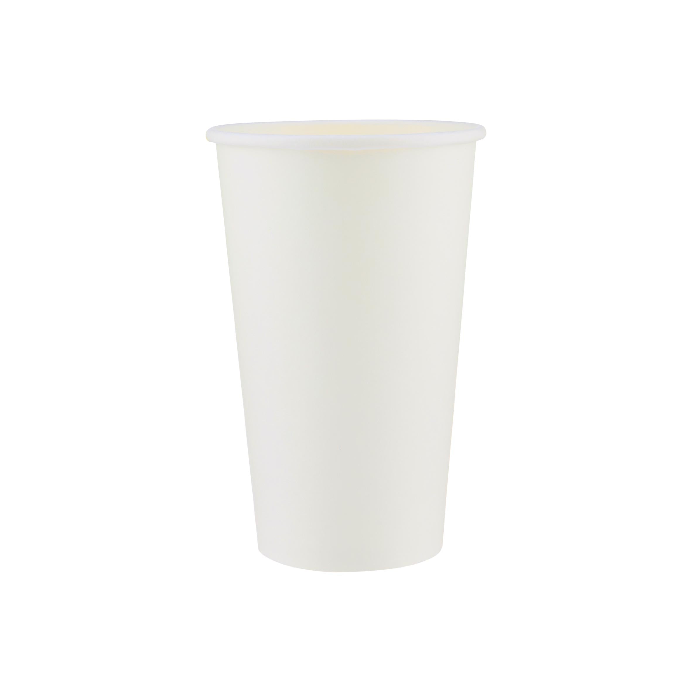 White Single Wall Paper Cups 16 Oz