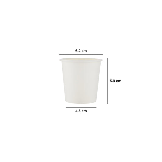 White Single Wall Paper Cups 4 oz