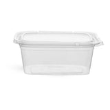 150 Pieces 64 oz Tamper Evident Square Clear Pet Container