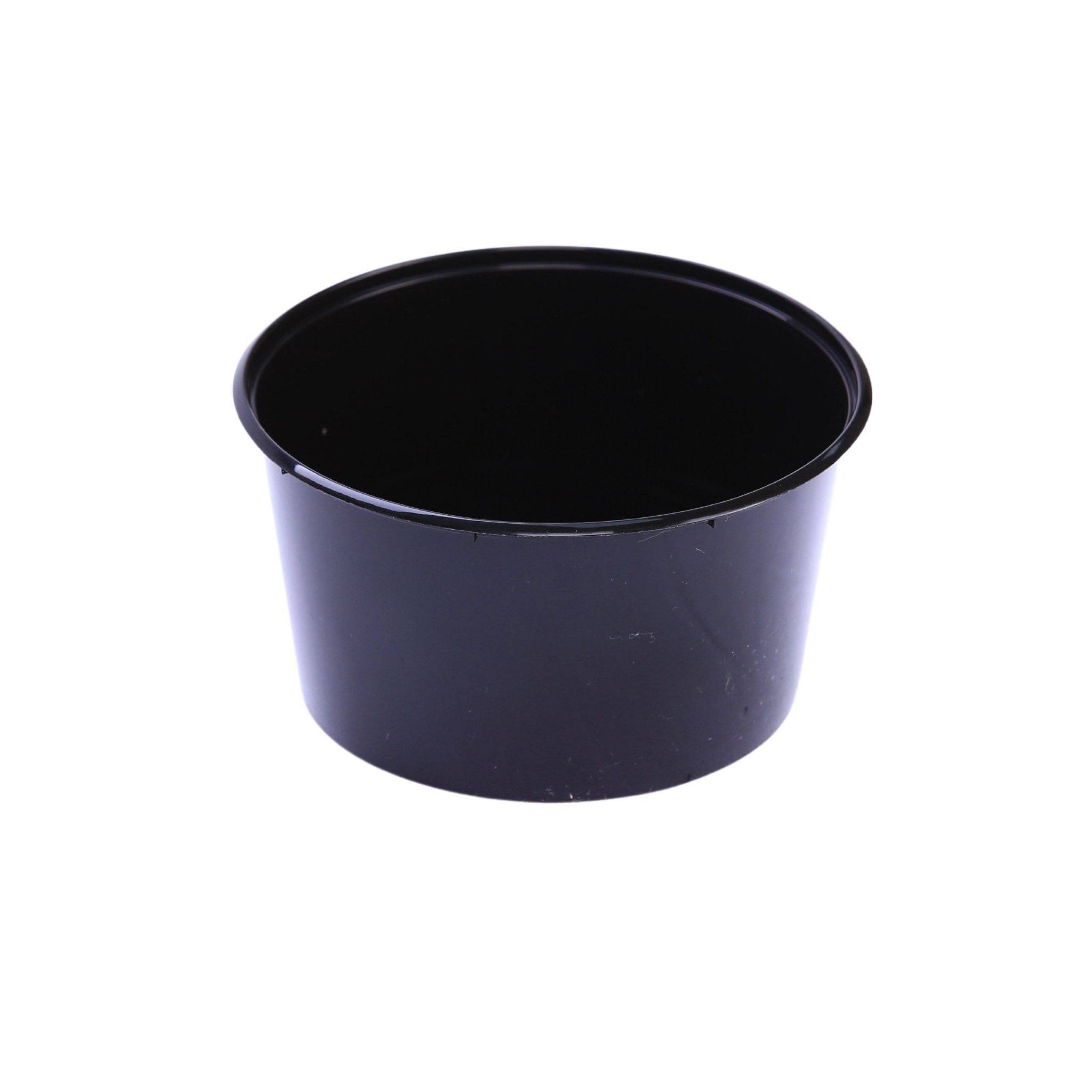 Black Round Microwavable Container 400 Ml Base Only