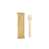 500 Pieces Wooden Fork Individually Wrapped