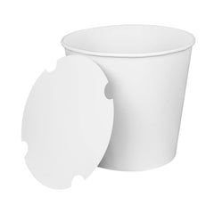 100 Pieces White Chicken Buckets Medium 130 Oz