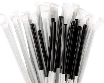 6mm Straight Straw Wrapped 250X40 Packets