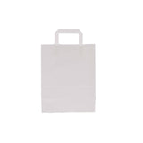 Paper Bag White Flat Handle 24x12x31 Cm 250 Pieces