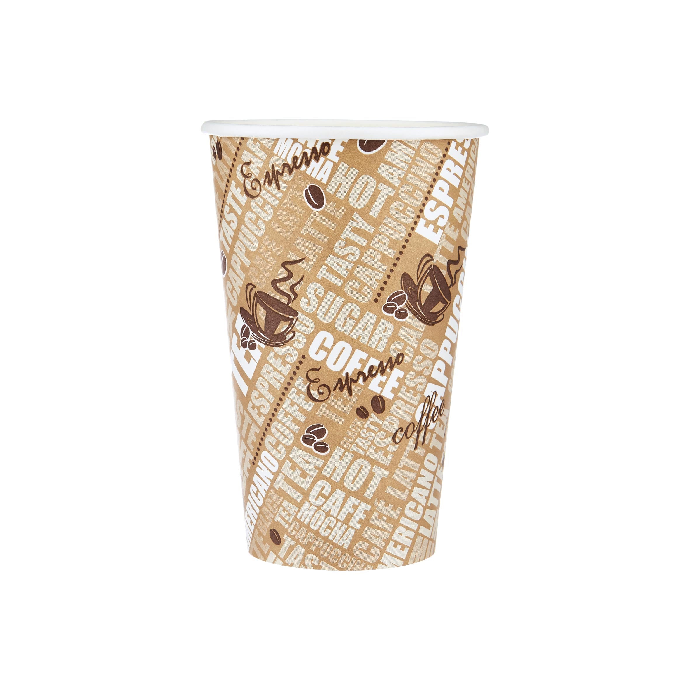 Printed Single Wall Paper Cups 16 Oz