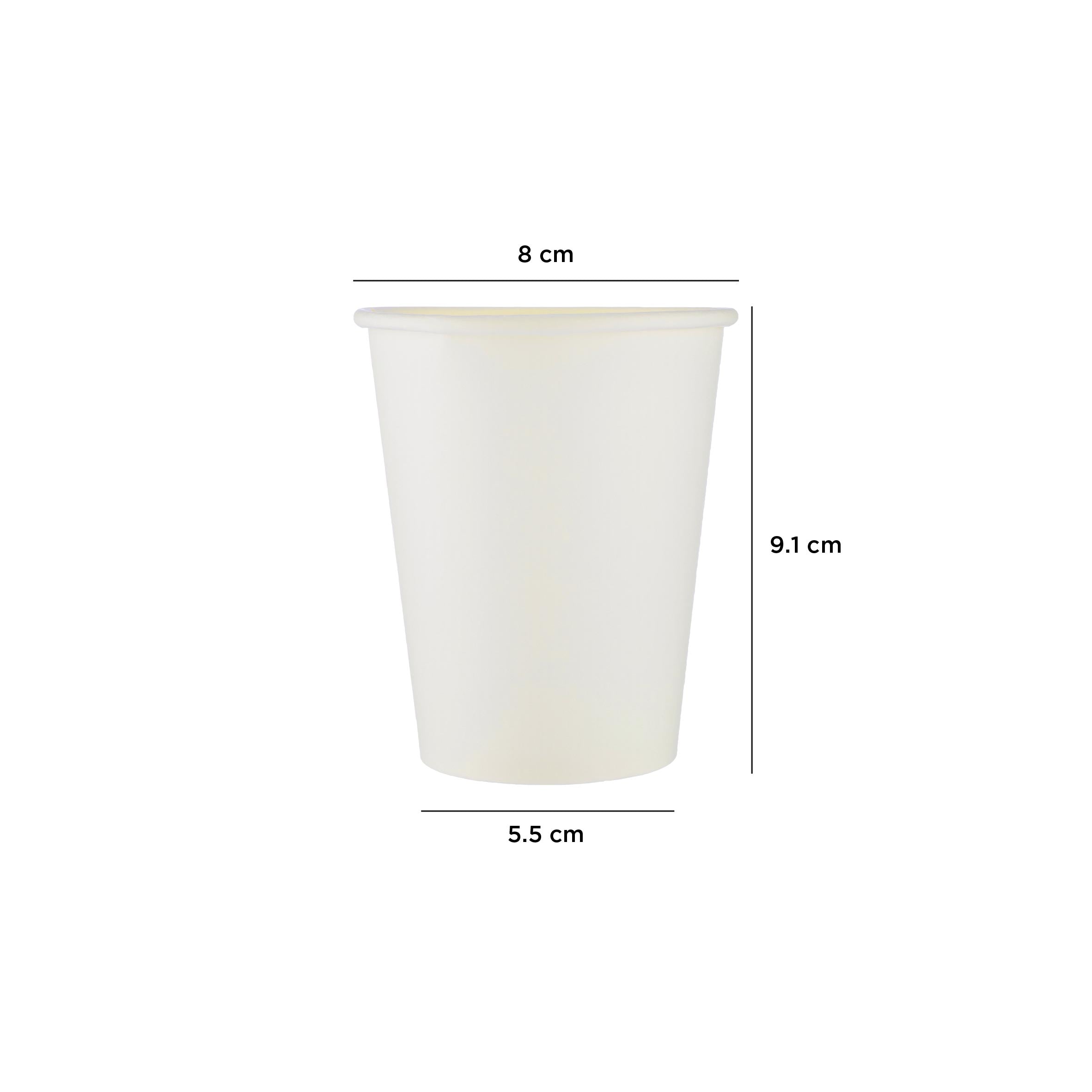1000 Pieces oz White Single Wall Paper Cups –